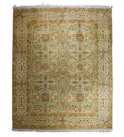 Double Weft Silk Kashmir Carpet Hand-knotted Size 5x7ft. ( Note:- Packing & Shiping Charges will be Extra as per actual.) 