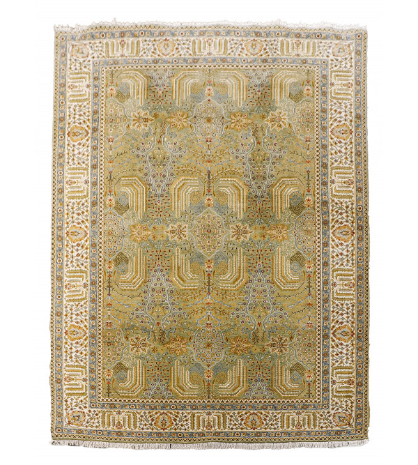 Double Weft Woolen Kashmir Carpet Hand-knotted  Size 6x9ft. ( Note:- Packing & Shiping Charges will be Extra as per actual.)