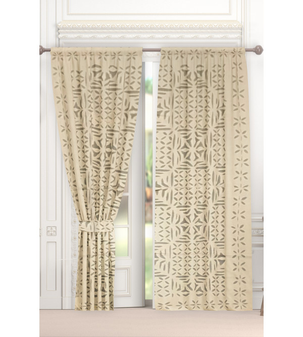 Cotton Curtain With Cut Work