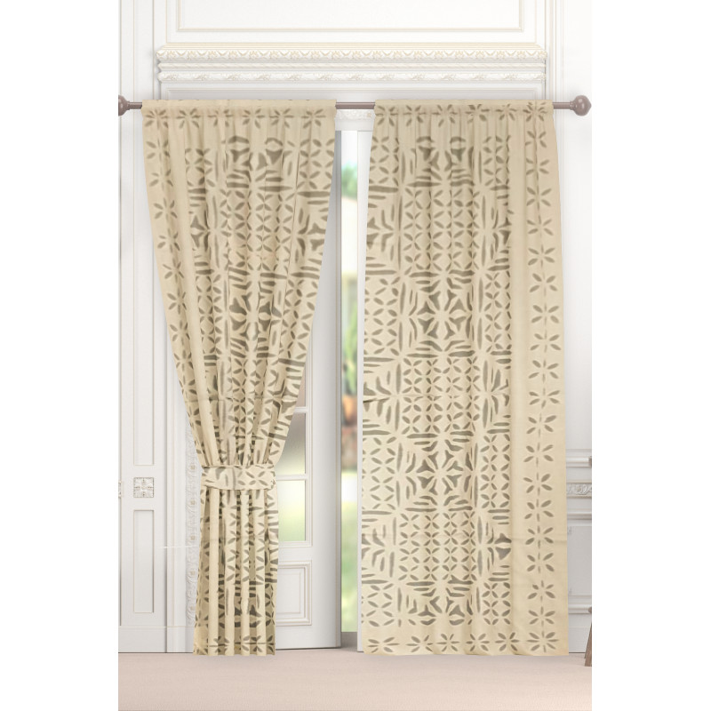 Cotton Curtain With Cut Work