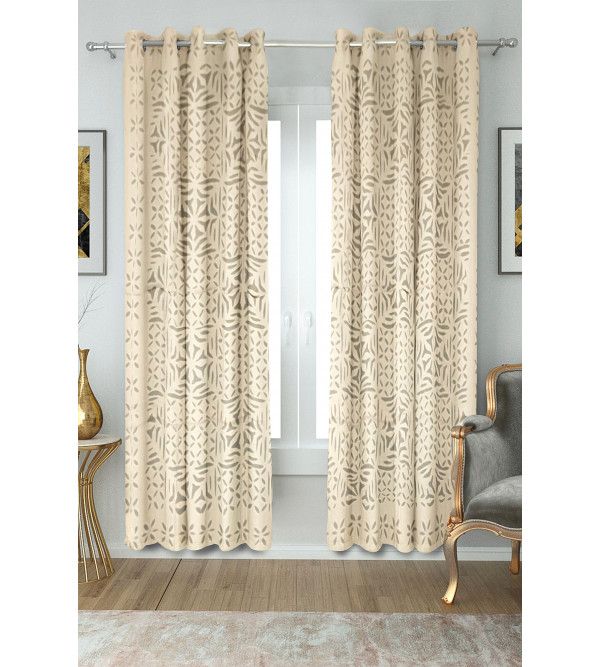 Cotton Curtain With Cut Work