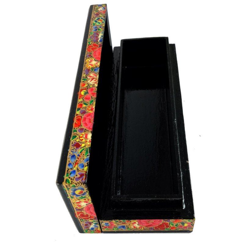 HANDICRAFT PAPER MACHIE PENCIL BOX 8X2. CM ASSORTED DESIGN