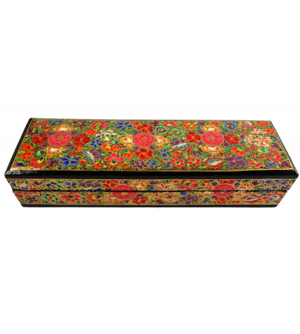 HANDICRAFT PAPER MACHIE PENCIL BOX 8X2. CM ASSORTED DESIGN