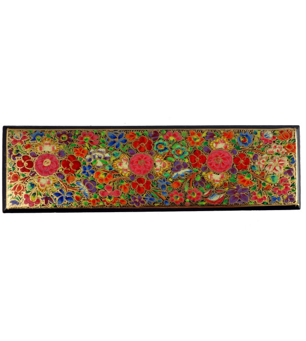 HANDICRAFT PAPER MACHIE PENCIL BOX 8X2. CM ASSORTED DESIGN