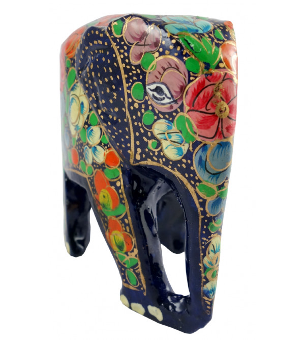 HANDICRAFT PAPER MACHE ELEPHANT 3 INCH ASSORTED COLOR AND DESIGNS 