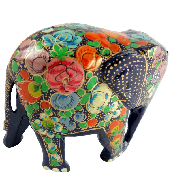 HANDICRAFT PAPER MACHE ELEPHANT 3 INCH ASSORTED COLOR AND DESIGNS 