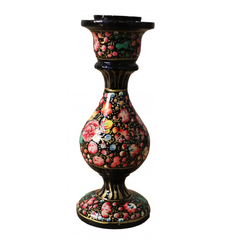 Paper Mache Candle Stand – 6 Inch (Assorted Colours & Design)