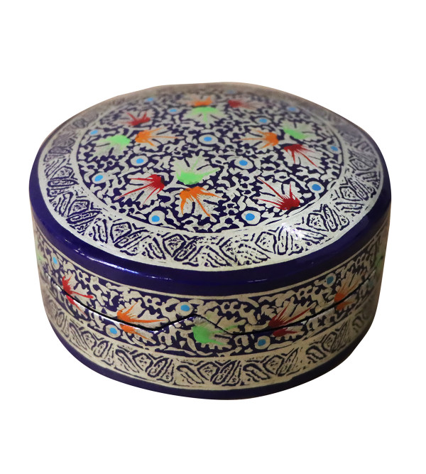 Paper Mache Coaster Set – Round (7 Pieces) (Assorted Colours & Design)