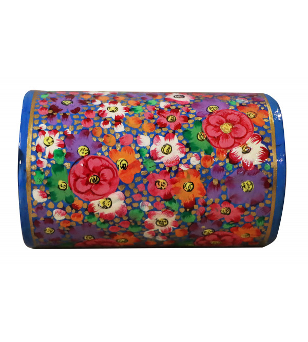Paper Mache Pen Holder – Round, 4 Inch (Assorted Colours & Design)