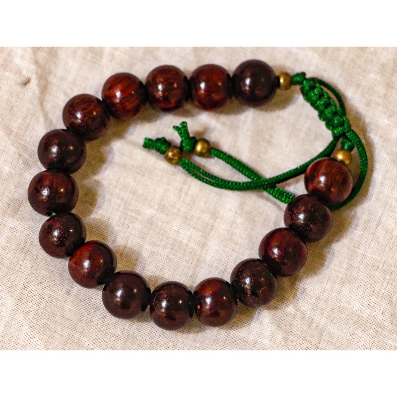 Red Sandalwood Bracelet (12–13 Beads | 10 MM)