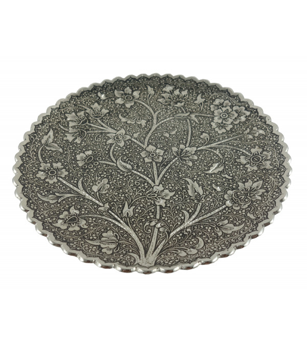 HANDICRAFT KANGURA NICKEL PLATED PLATE 8 INCH 