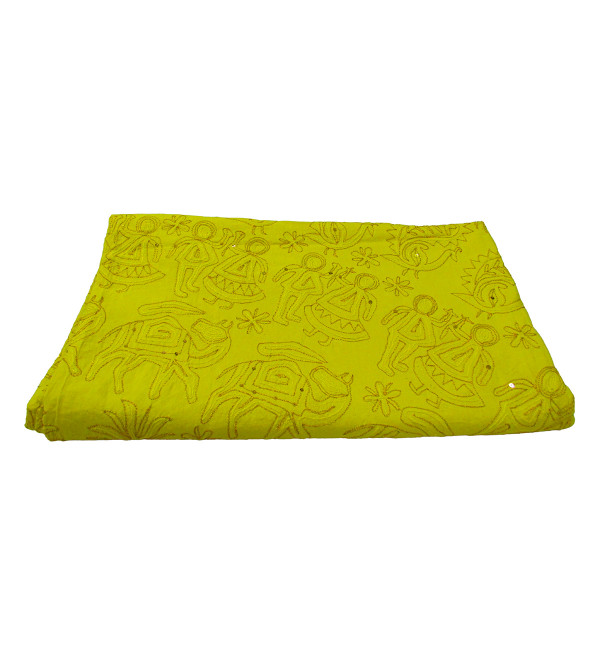 Cotton Ari Zari Emb.Bed Cover Assorted Colour Design Size 90 X108 Inch 