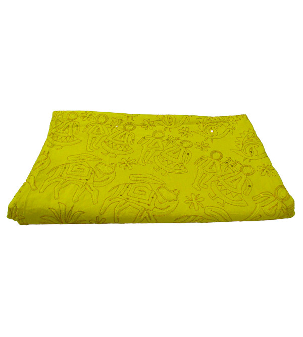 Cotton Ari Zari Emb.Bed Cover Assorted Colour Design Size 90 X108 Inch 