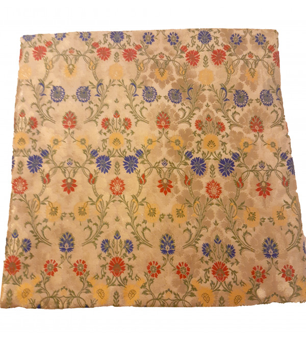 Brocade Handwoven Silk Cushion Cover Size 16x16 Inch