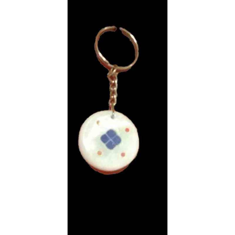 Handcrafted Alabaster Key Chain Size 1.5 Inch
