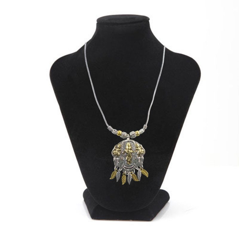 HANDICRAFT NECKLACE WHITE METAL 