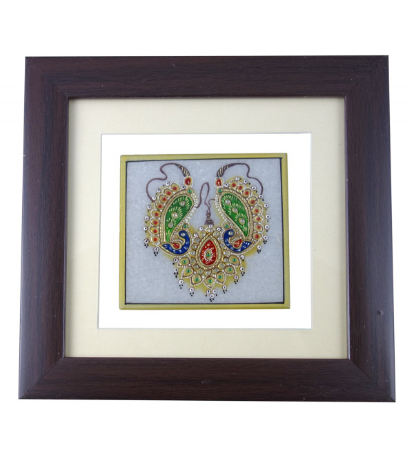 JEWELLERY PAINTING FRAMED 4x4 Inch glass framed