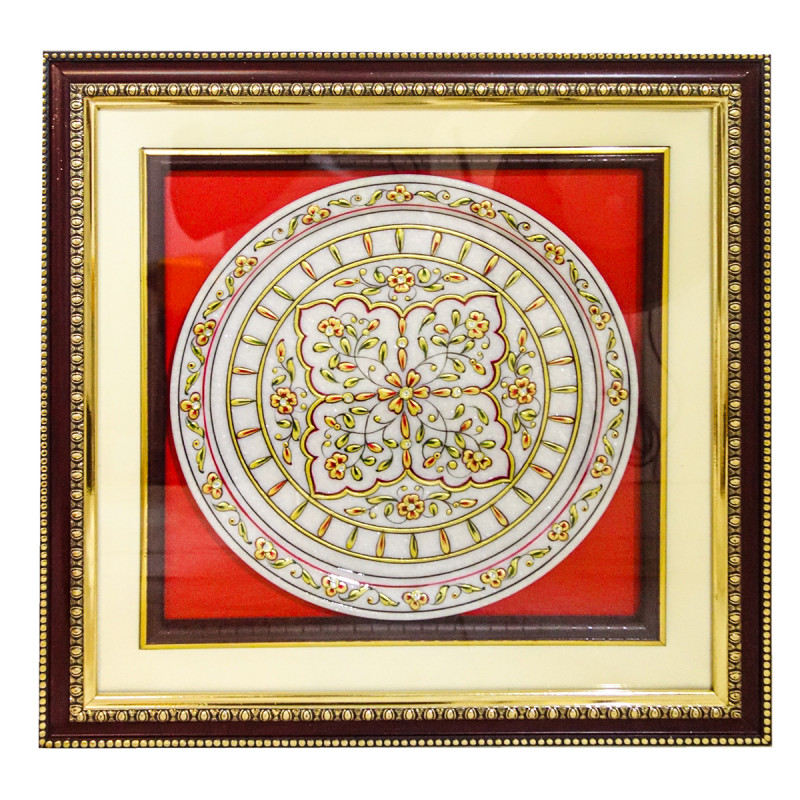 Marble Plate 12 Inch Framed 