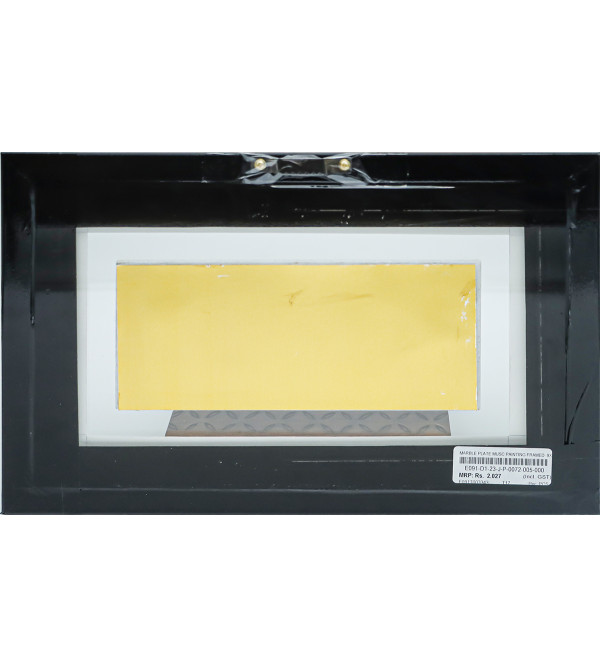 Marble Plate Musc Painting Framed  9 X4 Inch 