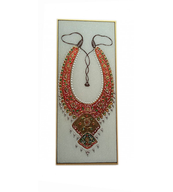 Marble Jewellery Painting Handcrafted With Pure Gold Leaf Work