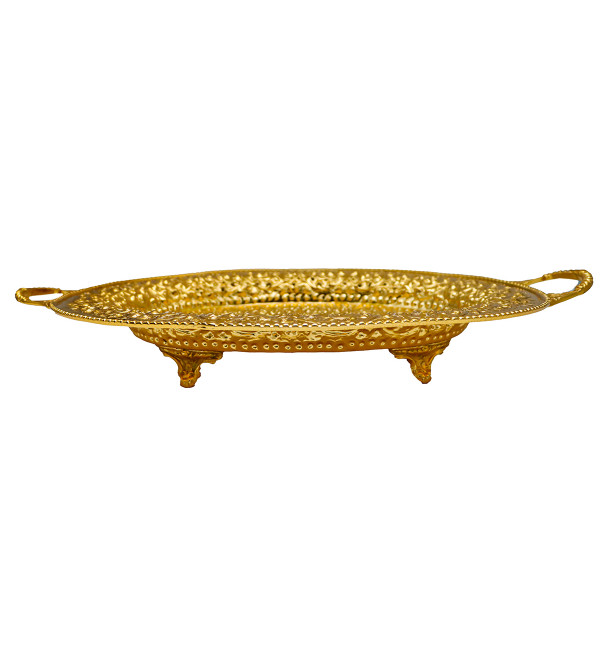 Tray Brass Gold Plated 20.5 Inch