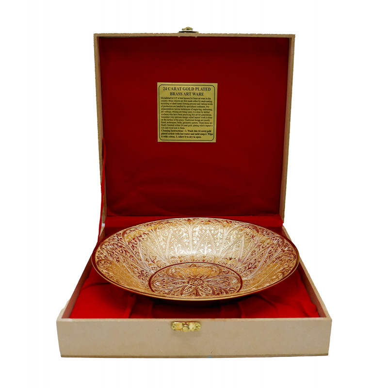 Bowl Brass Gold Plated 9 Inch