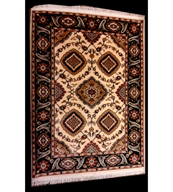 Jaipur  Woolen Hand Knotted carpet Size 7.4 ft. x5.4 ft.
