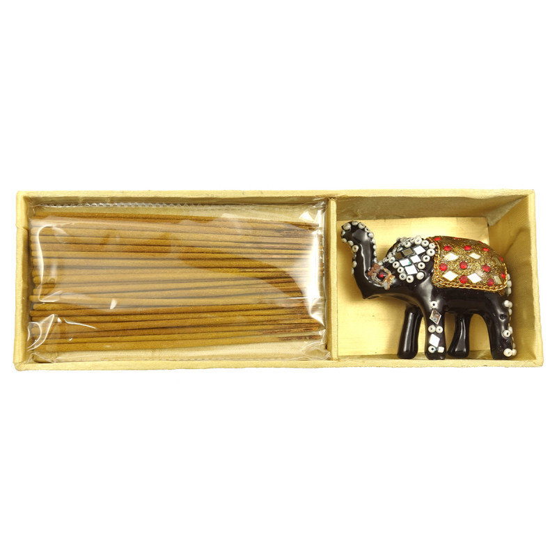 AGGARBATI WITH ELEPHANT STAND RAGMALA ELEPHANT HOLDER 40 STICKS ASSORTED