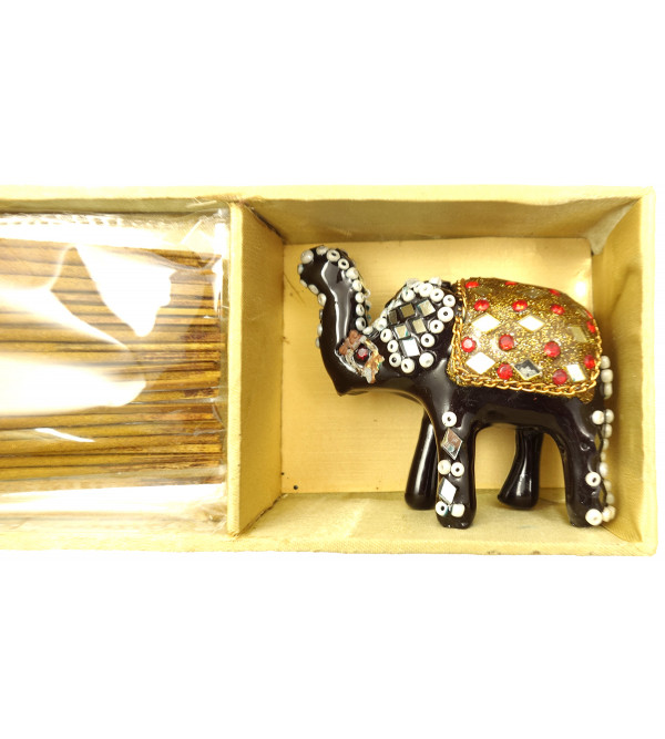 AGGARBATI WITH ELEPHANT STAND RAGMALA ELEPHANT HOLDER 40 STICKS ASSORTED