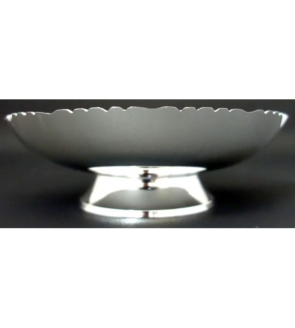 HANDICRAFT BOWL BRASS SILVER PLATED 