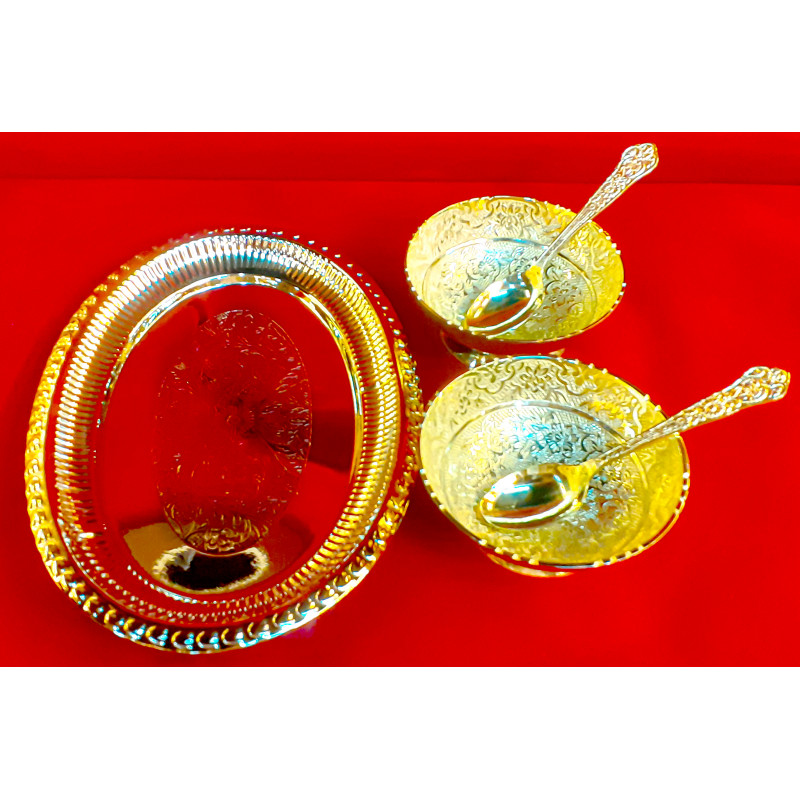 KHEER BOWL SET BRASS GOLD PLATED