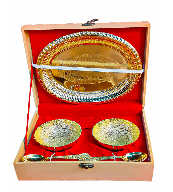 KHEER BOWL SET BRASS GOLD PLATED