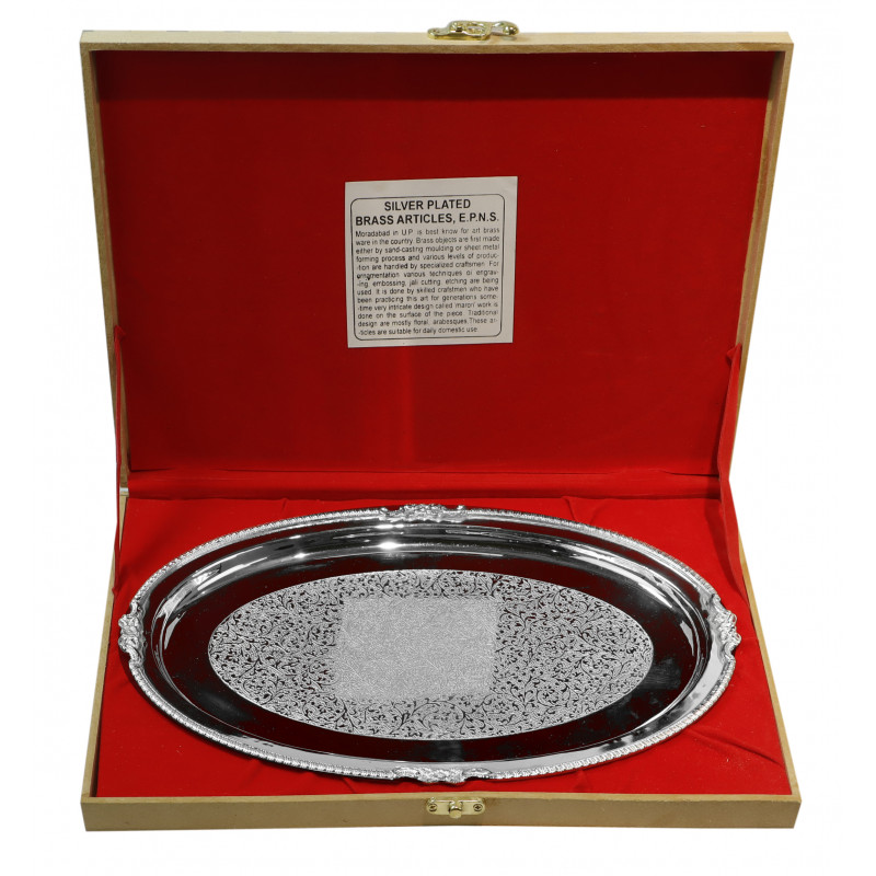 Silver Plated Oval Tray (Micron 0.50 – 0.60)