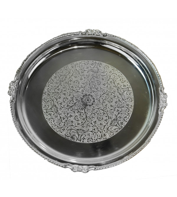 Round Tray SIlver Plated   8  Inch 