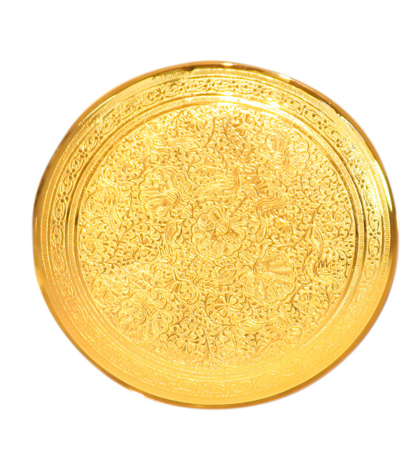 Wall Plate Gold Plated Size 8 Inch