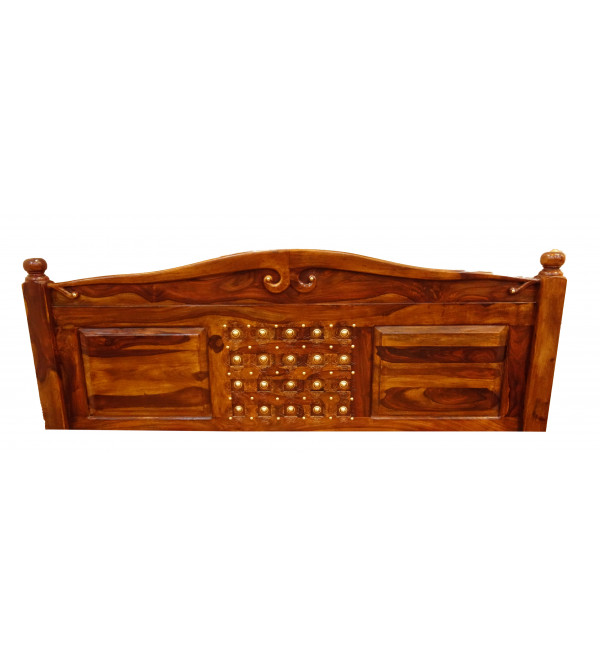 Teak Wood Bakhra Bed With Box