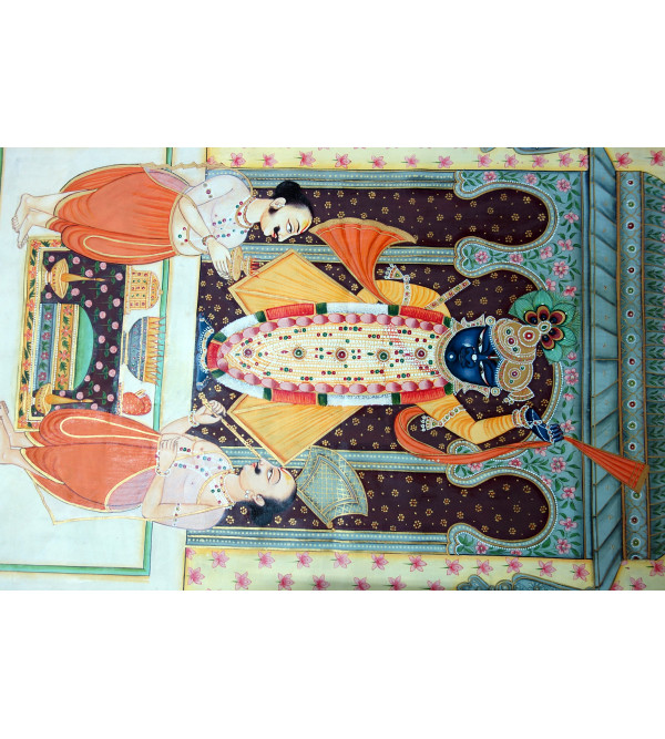 HANDICRAFT ASSORTED PICHWAI COTTON PAINTING  24X26 INCHES  