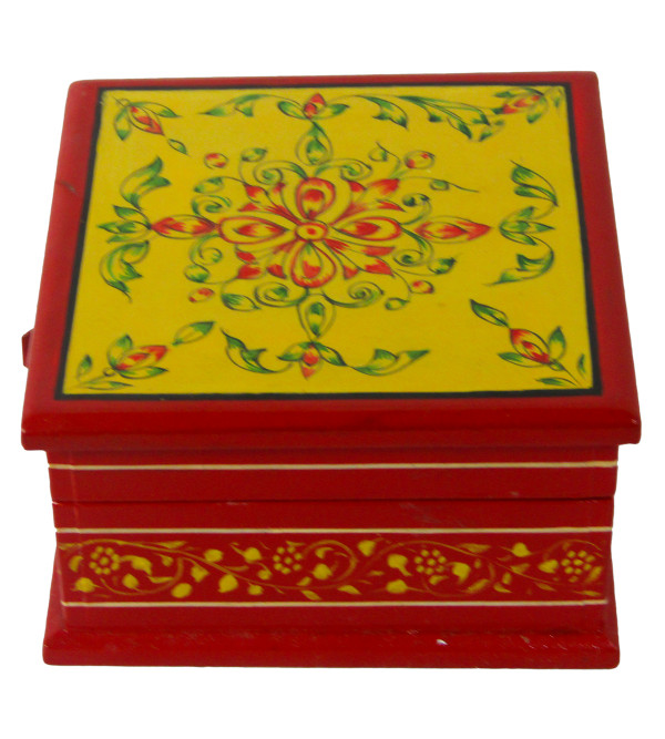 Jaipur Style Painted Box 4x4 Inch