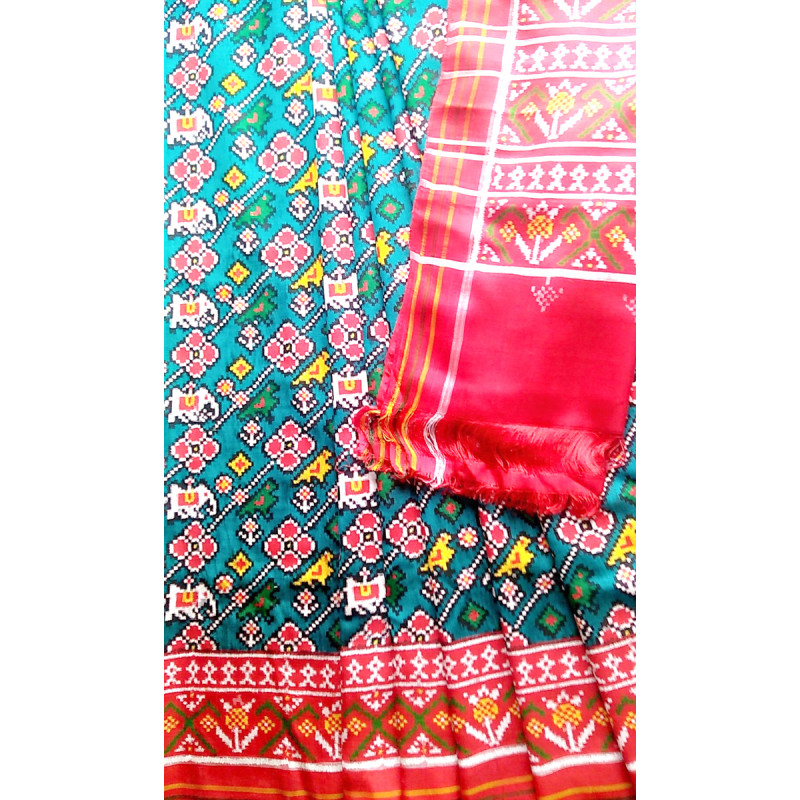 Patan Patola Pure Silk  Handloom Saree Without Blouse