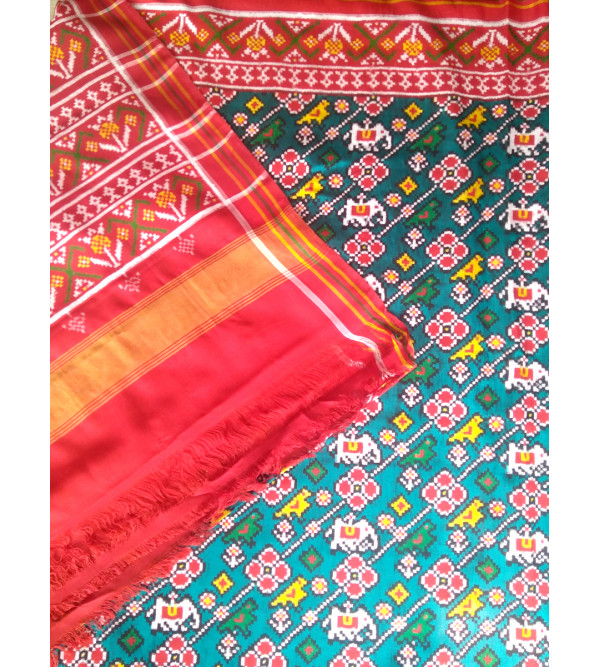 Patan Patola Pure Silk  Handloom Saree Without Blouse