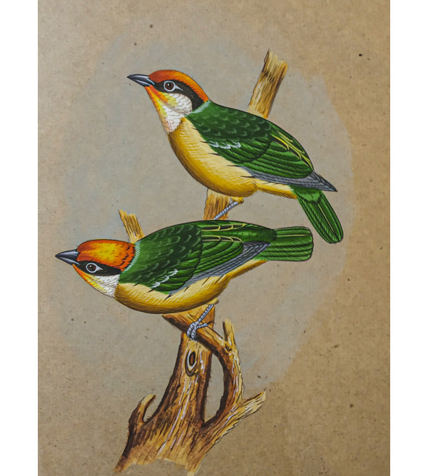 Traditional Birds Handmade Painting