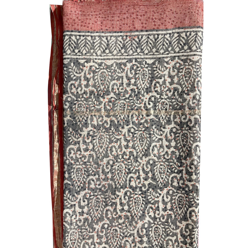 Kotta Cotton Printed Saree West Bengal  6.50 Mtrs