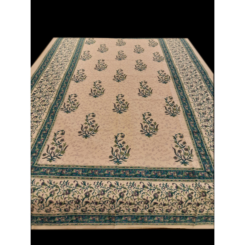 60X90 BED COVER HAND BLOCK PRINTED
