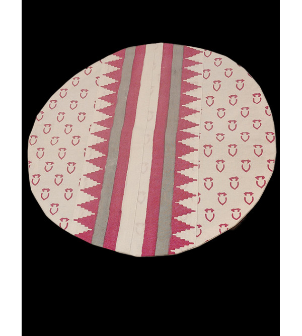 16X16 ROUND HAND BLOCK PRINT CUSHION COVER