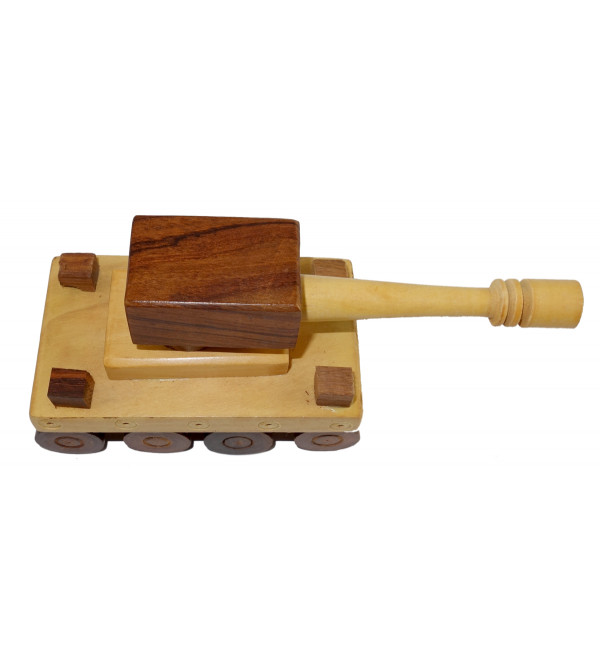 HANDICRAFT WOODEN TOYS TANK 6x2.5x2.5 INCH 