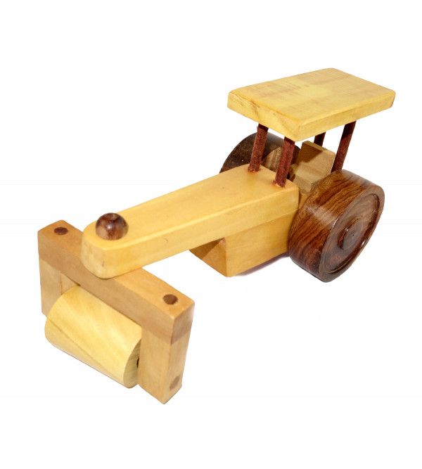 HANDICRAFT WOODEN TOYS ROAD ROLLER 8x2.5x2.5 INCH 