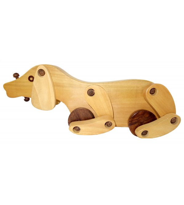 HANDICRAFT WOODEN TOYS DOG 10x2.5x2.5 INCH 