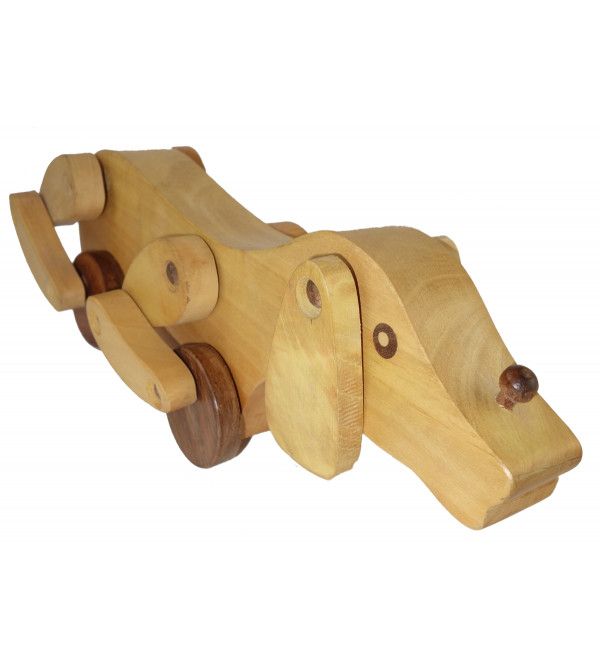 HANDICRAFT WOODEN TOYS DOG 10x2.5x2.5 INCH 