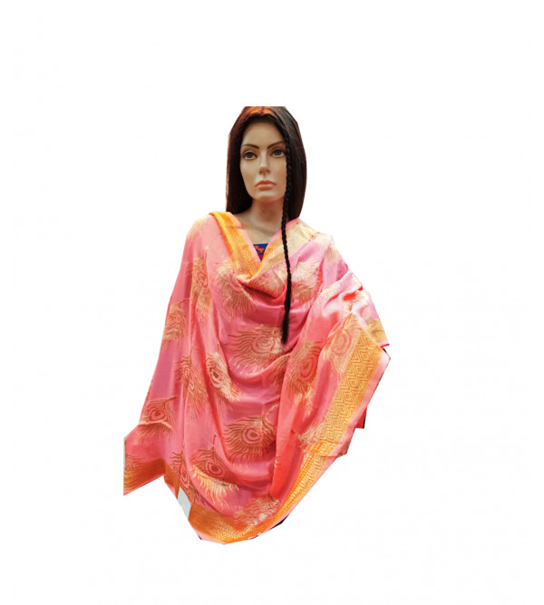 Georgette Silk Handwoven Dupatta from Banaras 