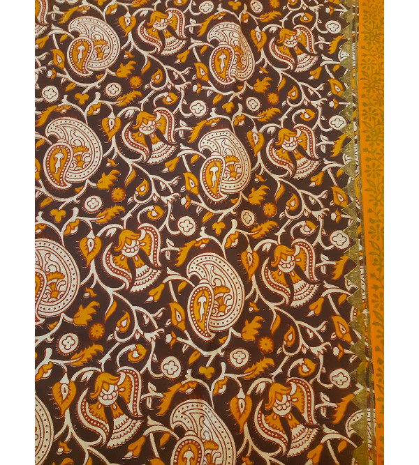 Kalamkari Block Printed Cotton Bedcover  Size 60x90 Inch